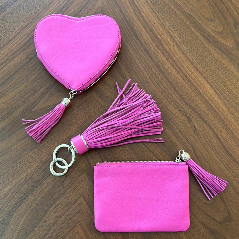 Mark & Graham Pink Key & Card Holder Set